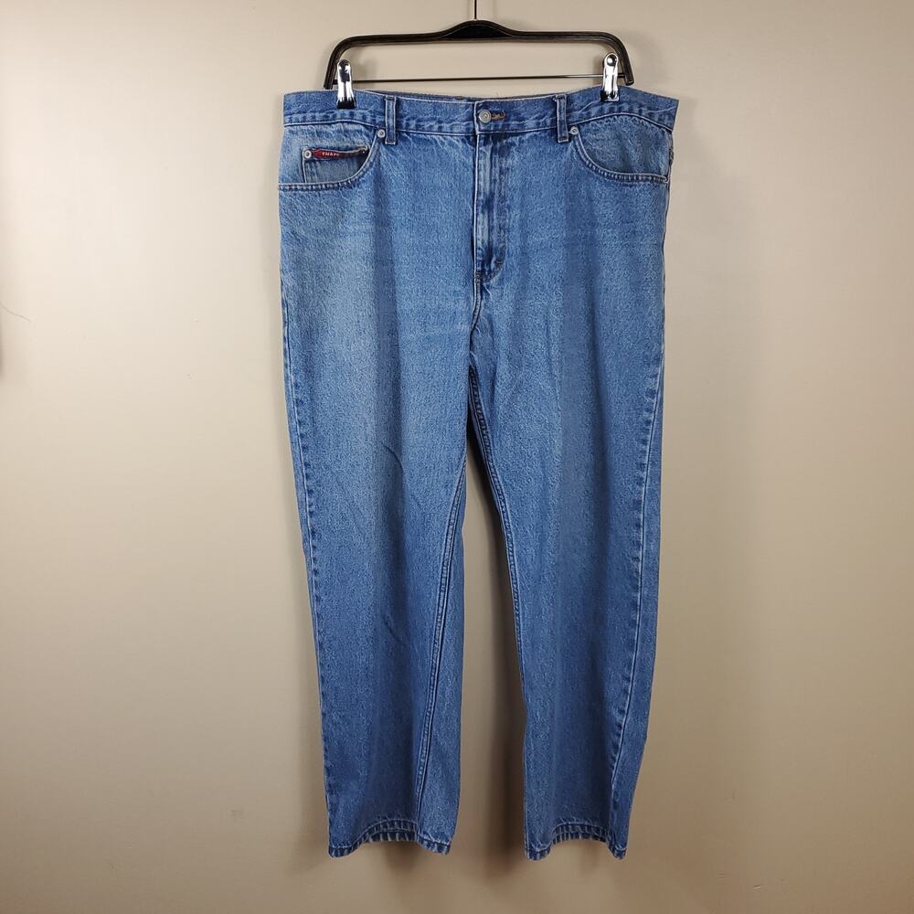 Chaps Medium Wash Classic Fit Straight-Leg Jeans Size 36x30